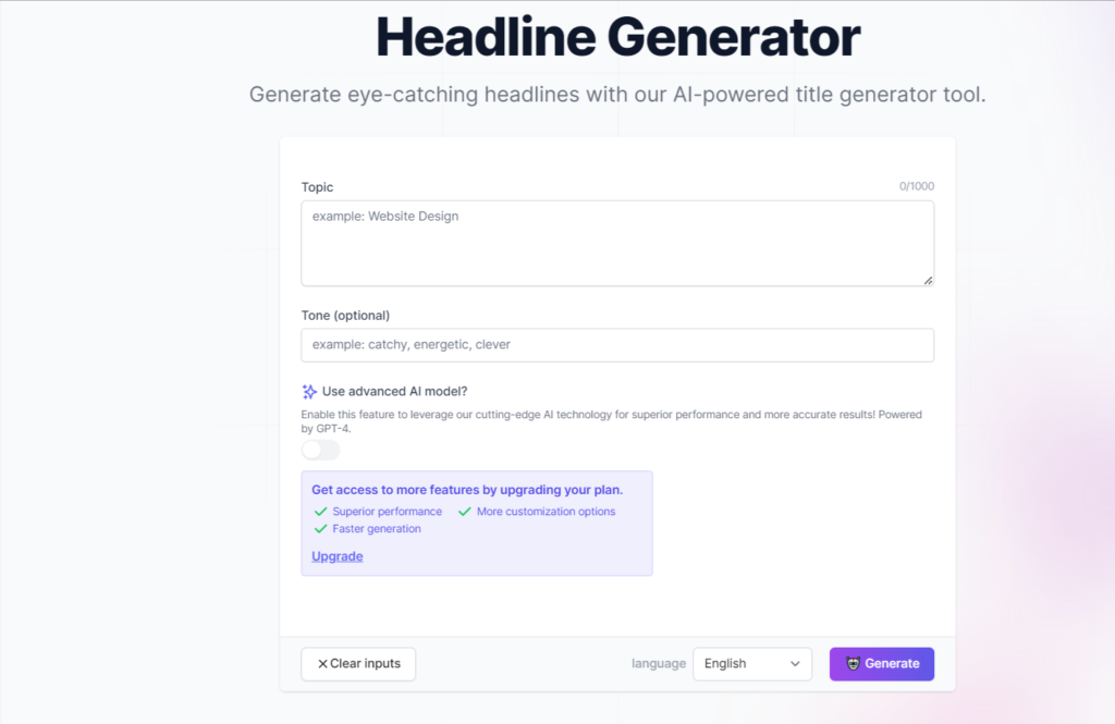easy peasy free headline generator