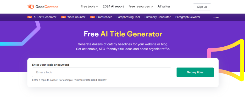 Semrush AI title generator