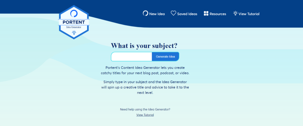 Portent Idea generator