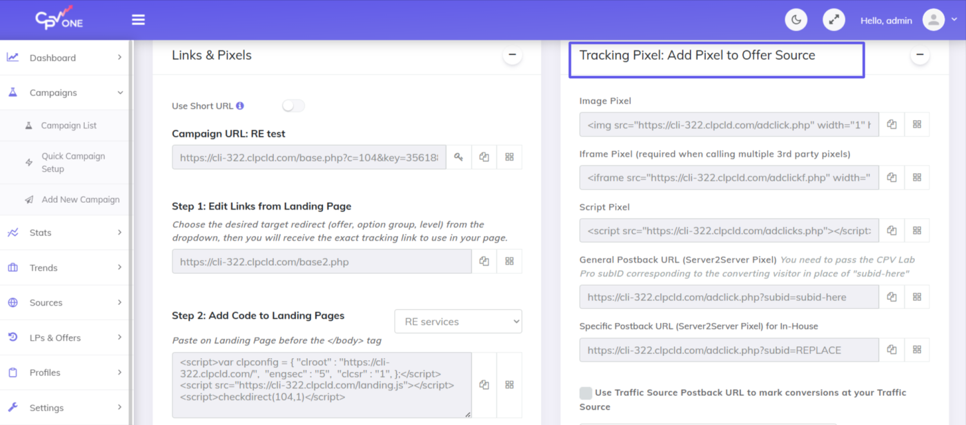 CPV One - Tracking Pixel